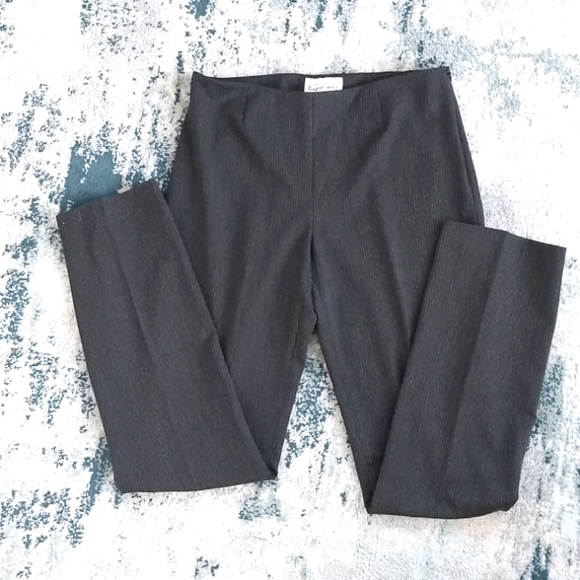 Ladies Elliott Lauren Pinstripe Charcoal Grey Slacks - Picture 1 of 5